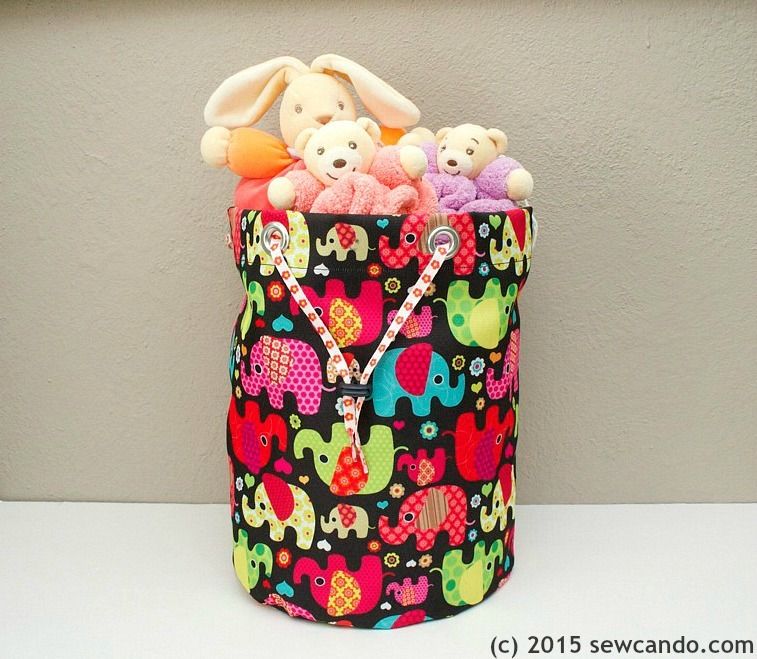 Sew Can Do Make an Indestructible, Quick Sew, Drawstring Storage Bin